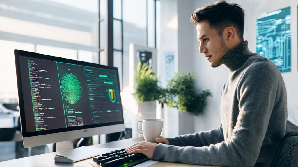 A programmer using Cursor CLI to create personalized email templates, showcasing the application of AI client data collection in email marketing