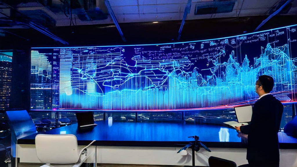 跨境电商办公室中，数据分析师使用AI客户预测模型和钉钉AI表格进行数据分析，迎接双11数据洪流