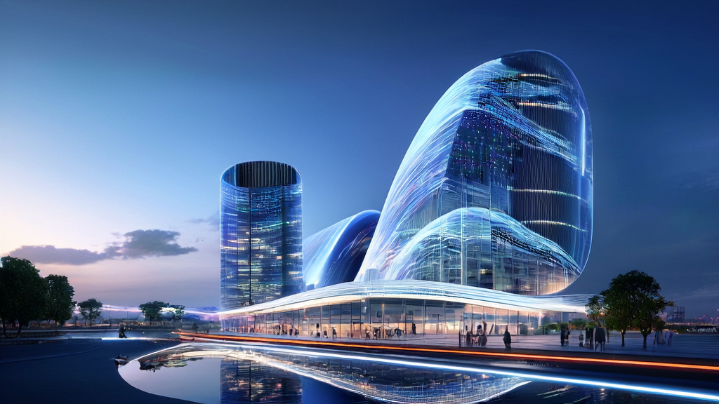 Scene of AI client prediction model application in 2025, showcasing a tech company using AI to precisely acquire customers and reduce ineffective spending