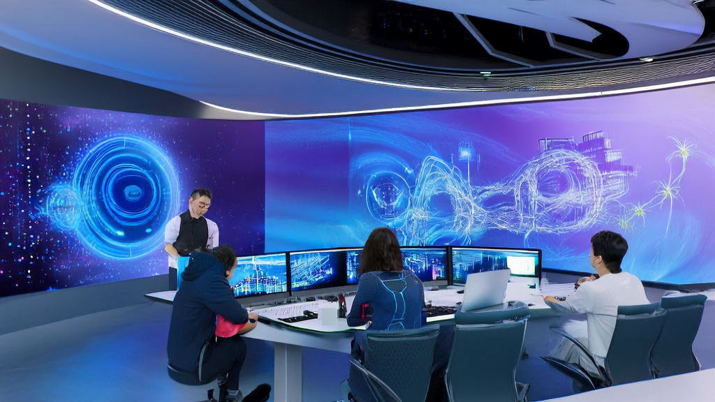 AI客户预测模型引领跨境电商精准获客革命，展示复杂的数据分析和迪士尼与OpenAI的合作标志。