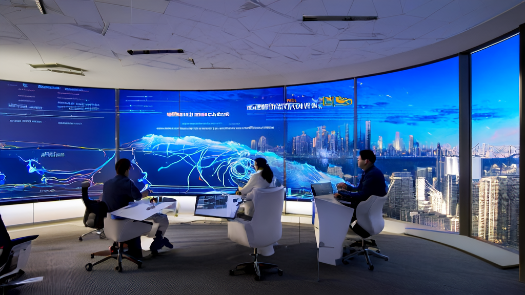 数据分析师在办公室内使用AI客户预测模型进行精准筛选，减少无效投入，提高营销ROI。