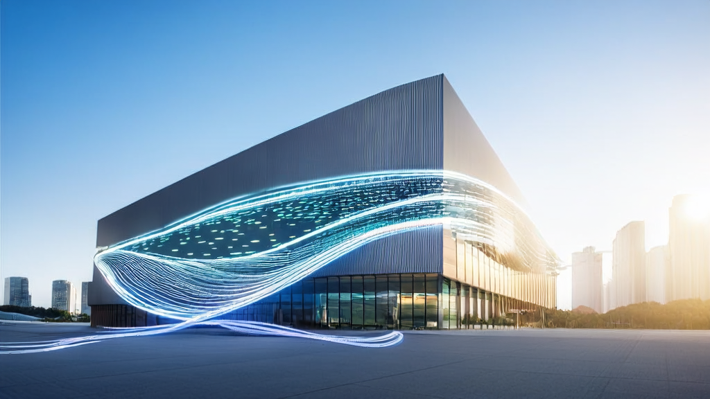 Modern independent station building showcasing AI keyword optimization data streams for cross-border e-commerce traffic surge