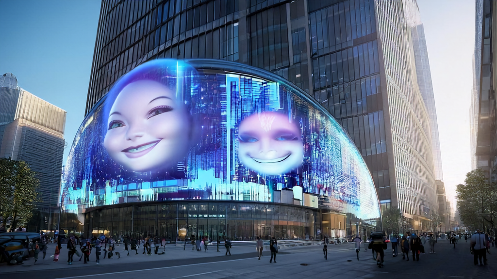 微软全新AI形象Mico在城市中展示AI精准获客和广告优化的应用场景