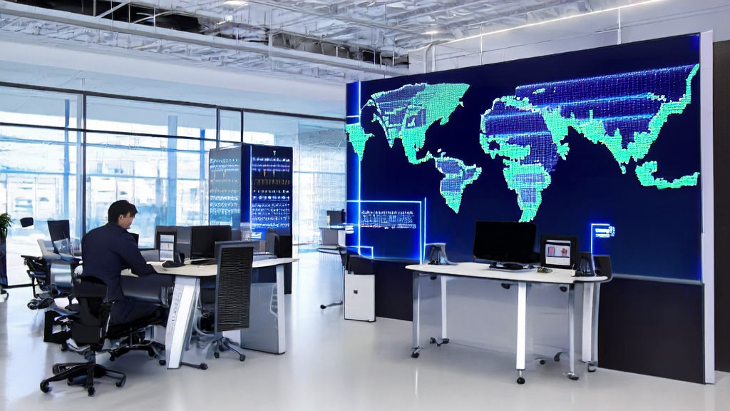 Modern office scene showcasing how AI customer acquisition boosts eCommerce sales