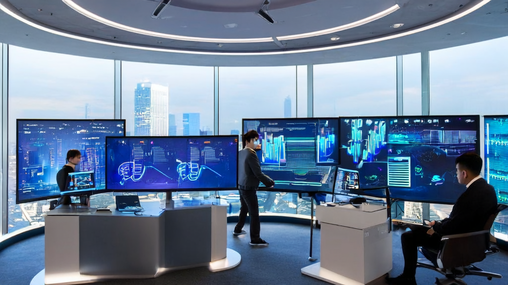 使用AI获客技术提升营销转化率的现代化办公室场景