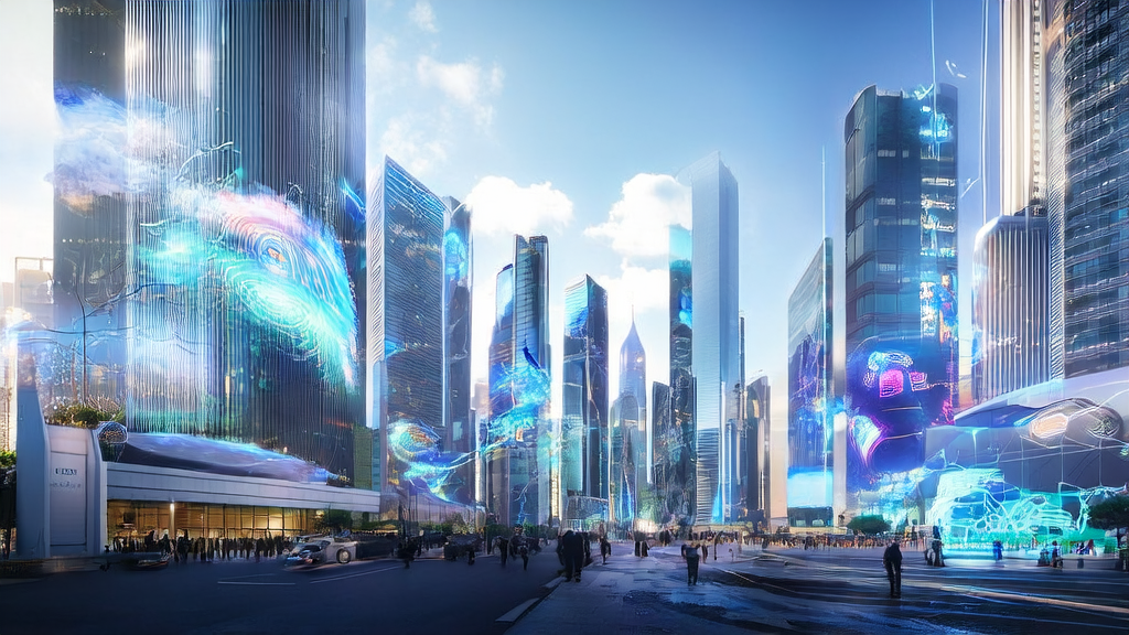 未来城市中的跨境电商公司利用AI技术实现高效获客和全球市场覆盖