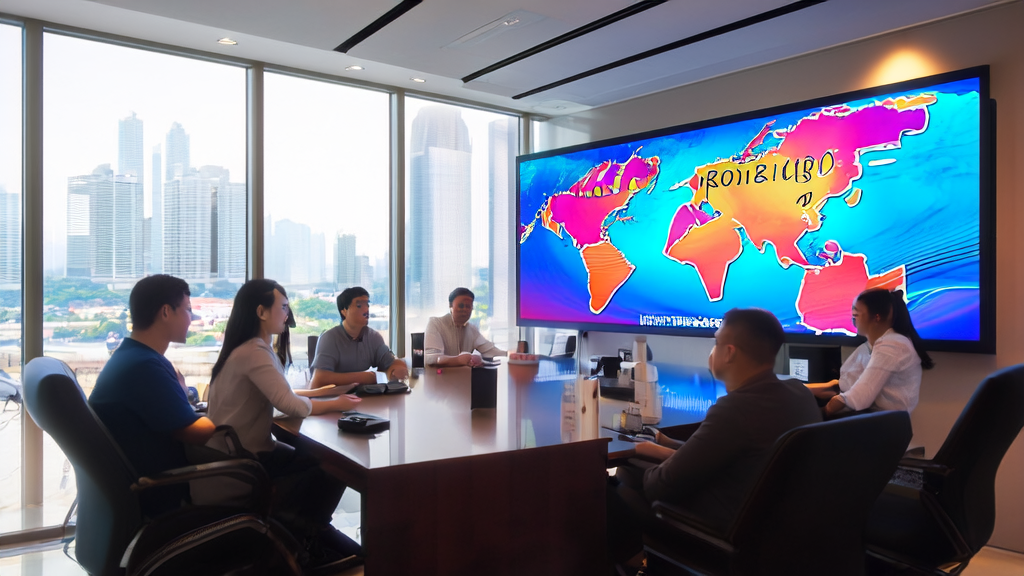 International trade company employees using “PaiWo AI“ to create video ads for market expansion