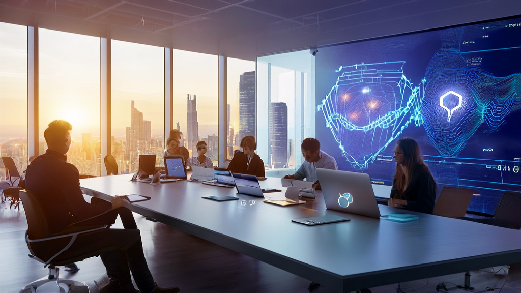 In a modern office, employees are using AI technology for intelligent customer screening to reduce ineffective spending and improve customer acquisition efficiency.