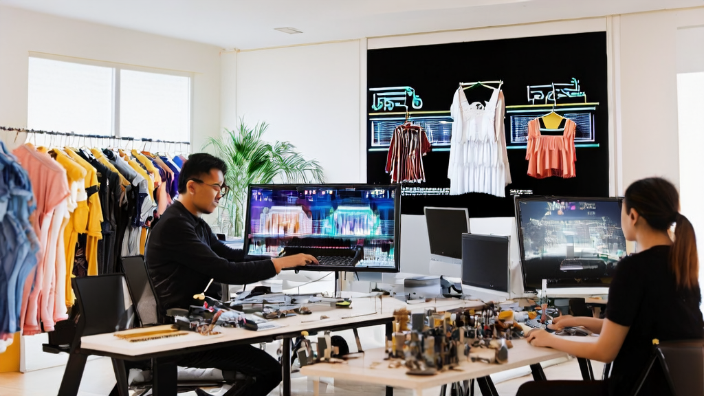 Thai fashion designer using AI video generation tools and recommendation systems to optimize customer acquisition strategies in Southeast Asia