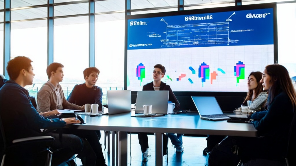 A new era of marketing with AI customer acquisition tools: Team discussing strategies for identifying high-quality customers using AI prediction models