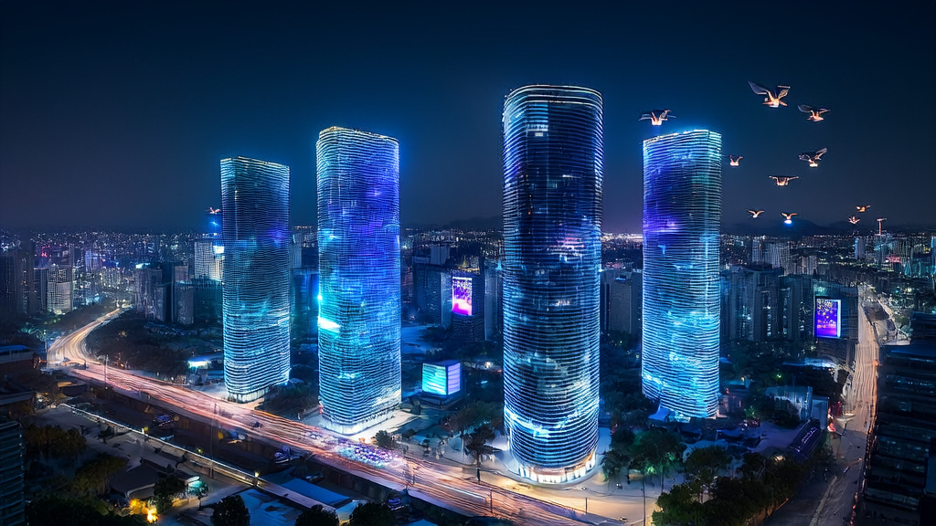 未来城市中的超级计算机集群和AI获客场景