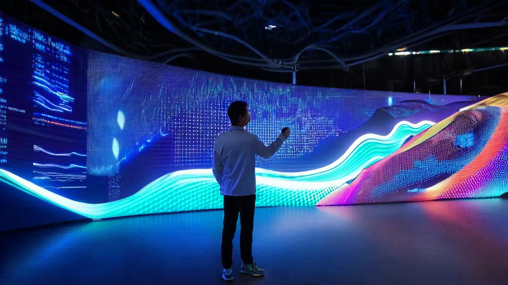 未来城市的高科技广告控制中心，展示实时数据流和用户行为分析，AI系统自动优化广告投放策略