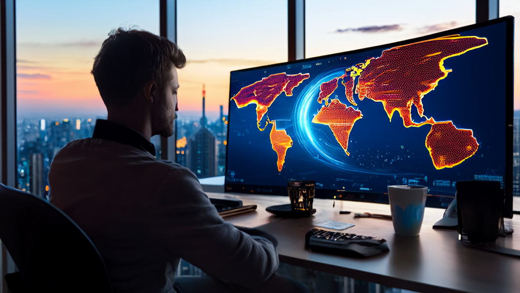 On a sunny morning, an entrepreneur uses AI tools to analyze customer data, with Sora2-generated videos and email marketing stats displayed on the screen.