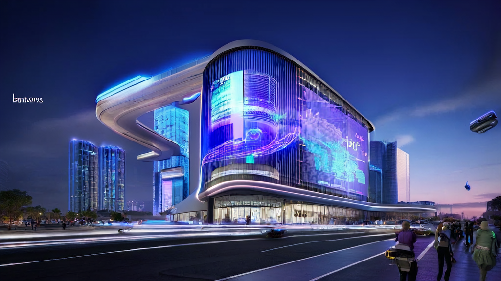 未来城市中的AI获客策略,展示AI预测模型和谷歌Pomelli工具的应用