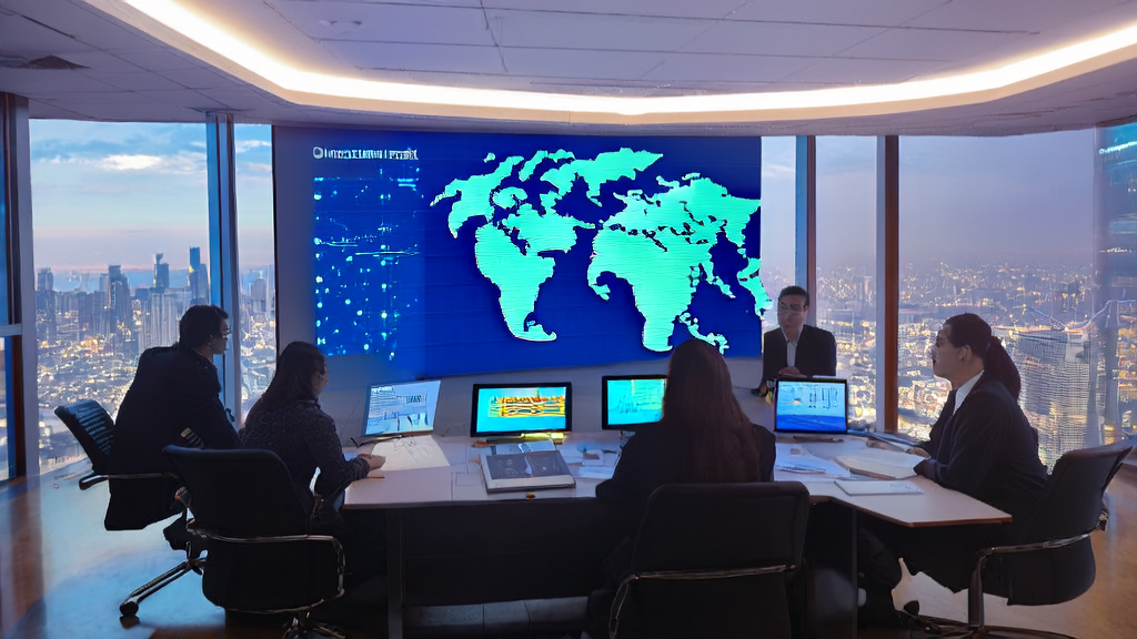 Tech team discussing AI customer acquisition system and its application in cross-border commerce
