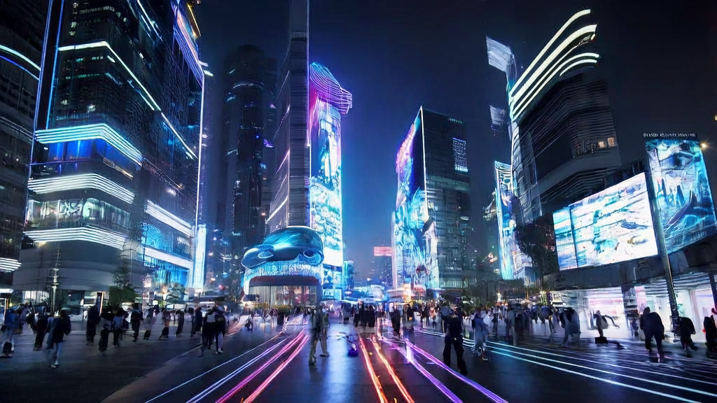 未来城市的跨境电商展示窗口,展示AI智能获客系统的应用