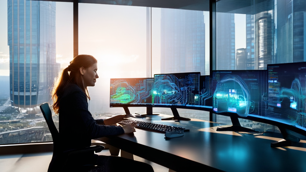 A young entrepreneur uses AI technology to optimize ad placement, achieving precise customer acquisition and cost control