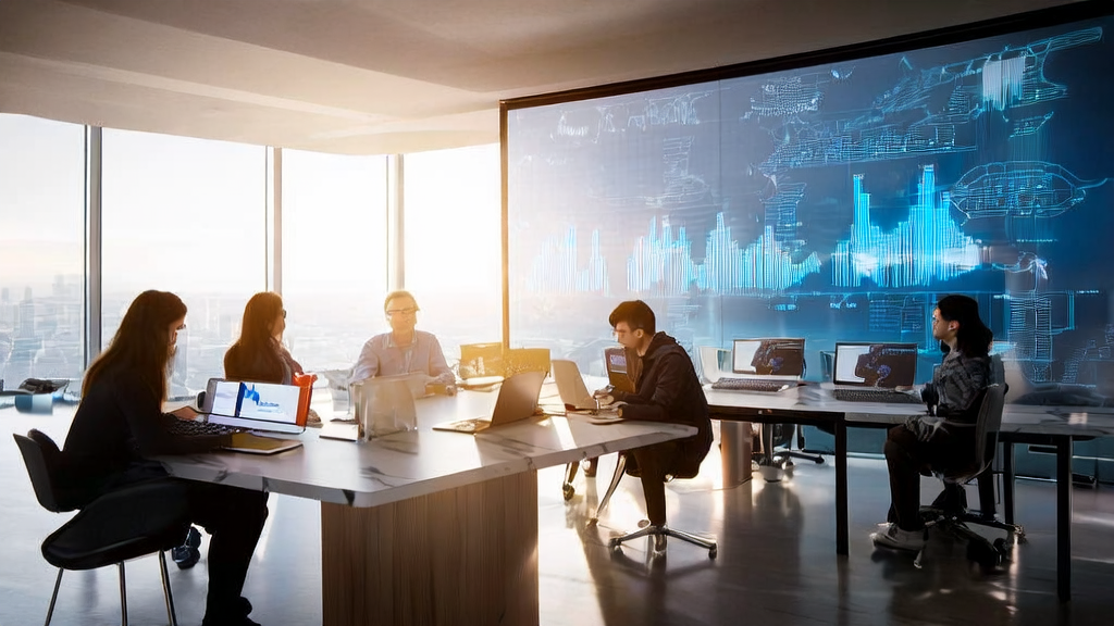 A cross-border e-commerce team discussing AI-powered personalized email marketing strategies