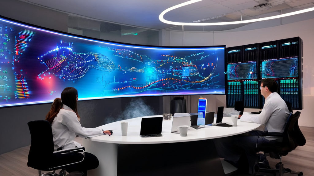 Data scientists in a modern office using AI prediction models to select high-quality customers