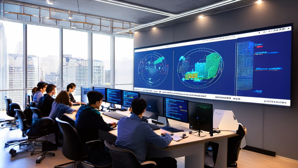 运用AI预测模型筛选优质客户的现代化办公室场景