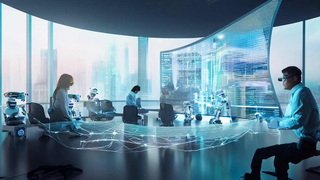 Engineers in a high-tech office using the Youtu-agent framework to build efficient AI email marketing strategies