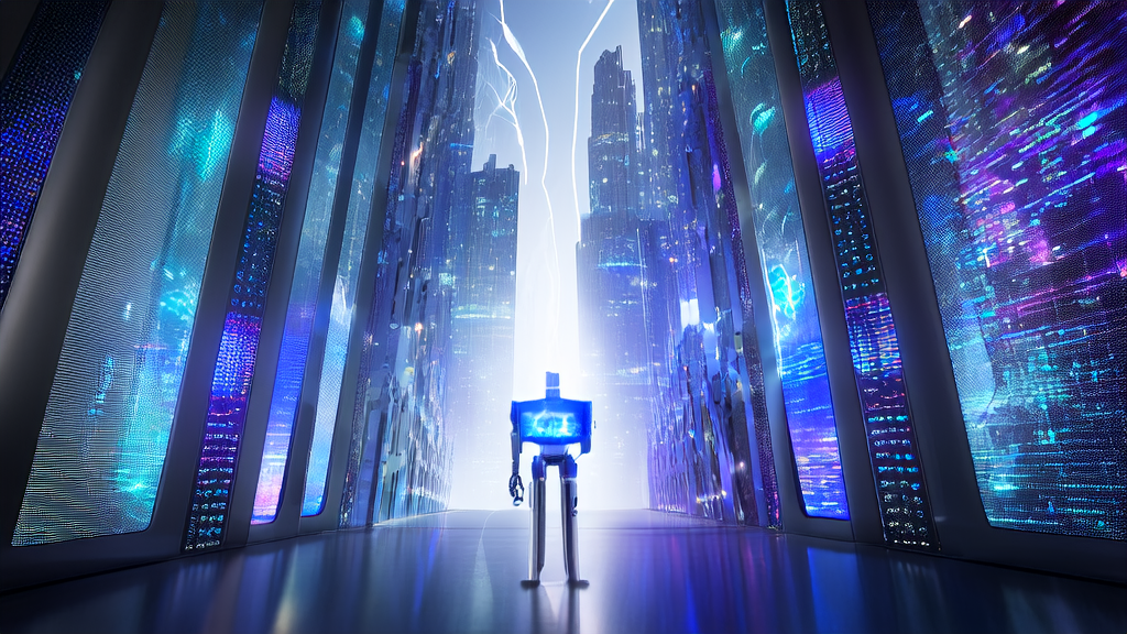 AI Customer Data Acquisition and Optimization Center in a Futuristic City