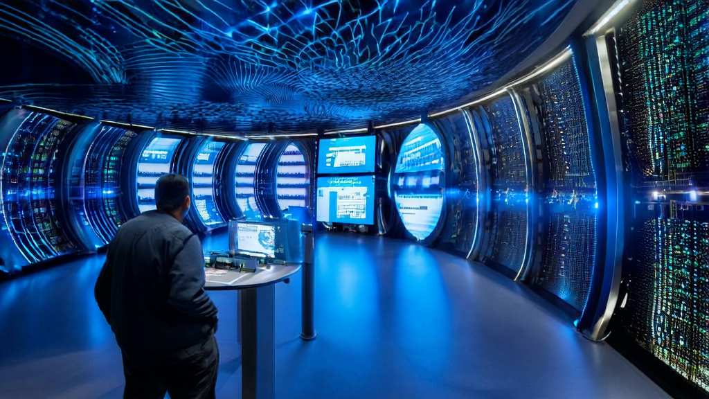 Data scientist using Tencent Hunyuan-A13B model for efficient customer data cleaning in a data center