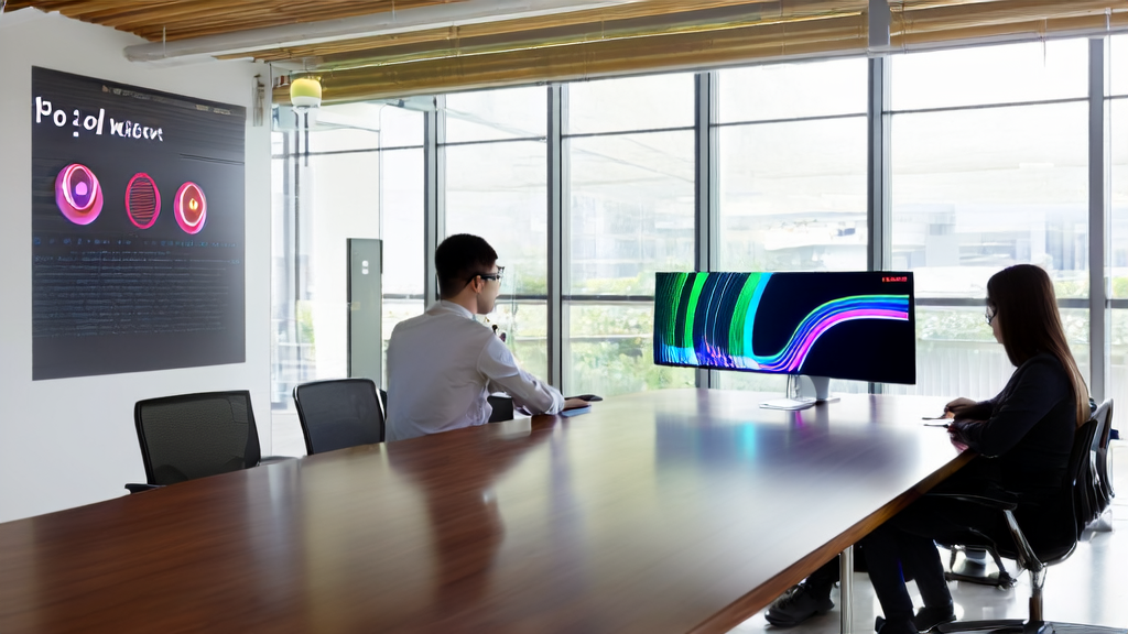 Modern office where employees are using AI tools for customer data collection and analysis