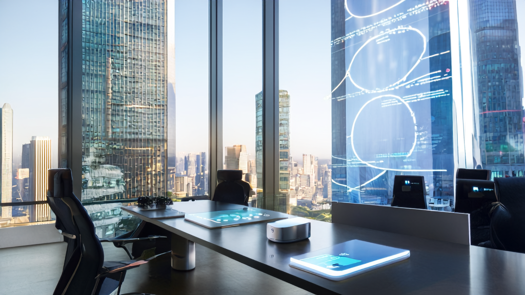 AI customer data collection system in action within a smart office