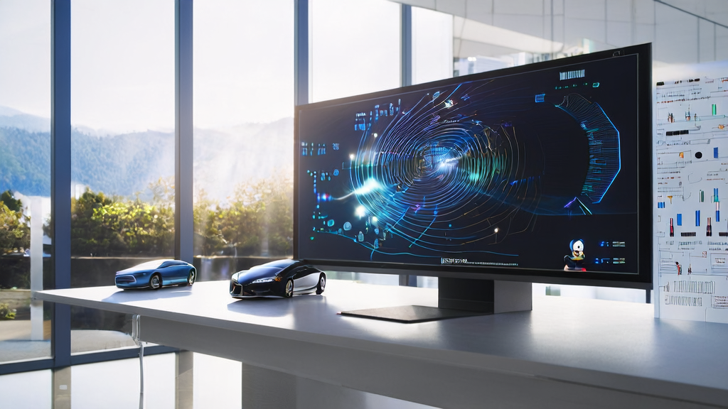 现代办公室内展示AI客户数据采集与分析系统的场景