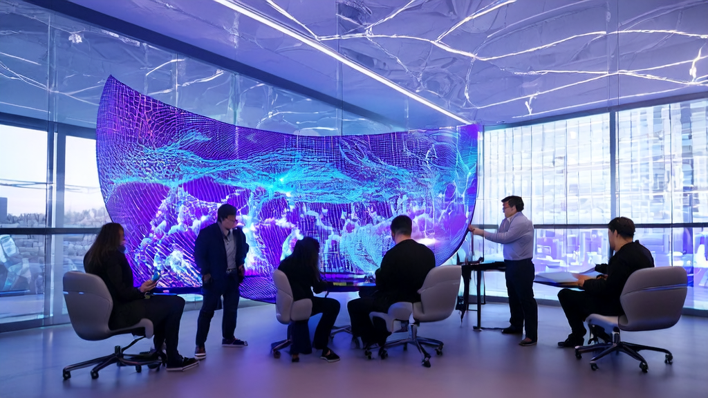 Data scientists in a modern office using AI technology for customer data collection, showcasing the working principle of Google's MedGemma model.