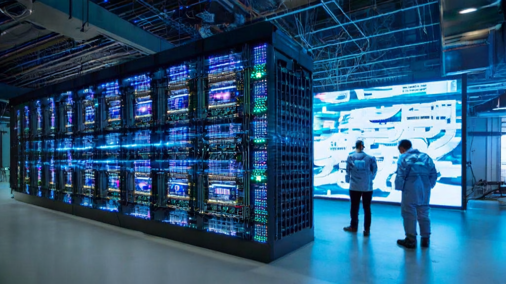 AI customer prediction and ad optimization system in a data center, showcasing ByteDance's Dabao model and real-time ad targeting strategies.