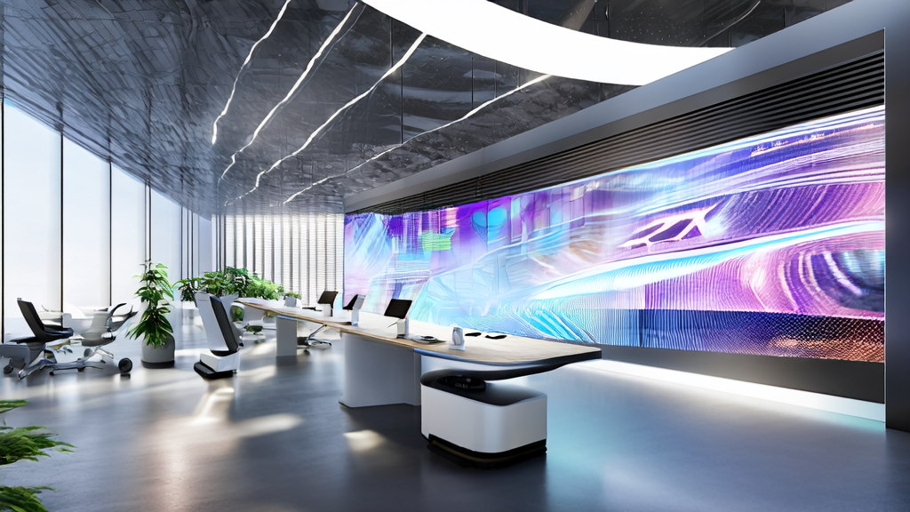 未来感办公室中的AI客户预测与广告优化系统