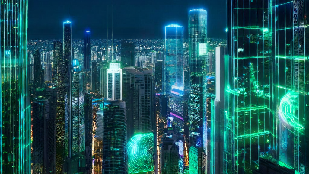 未来城市的AI客户预测与广告投放优化技术，展示英伟达新一代芯片助力跨境电商增长