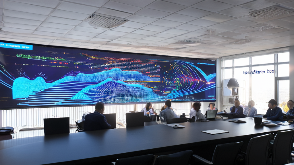 数据科学家们在办公室中专注地分析AI客户预测模型，同时重视用户隐私保护