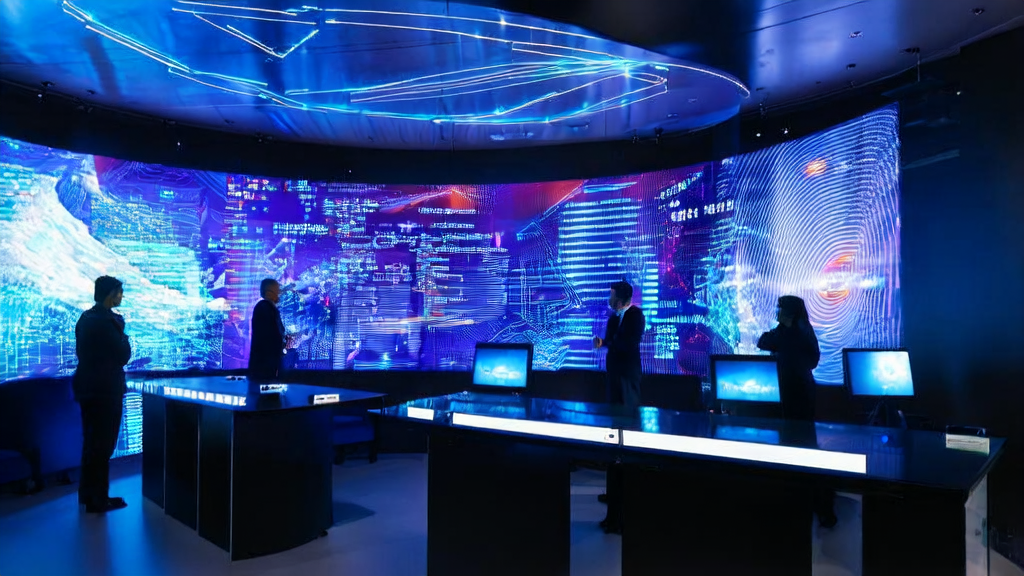 A tech office scene showcasing efficient customer acquisition using AI customer prediction models and Manus browser AI proxy