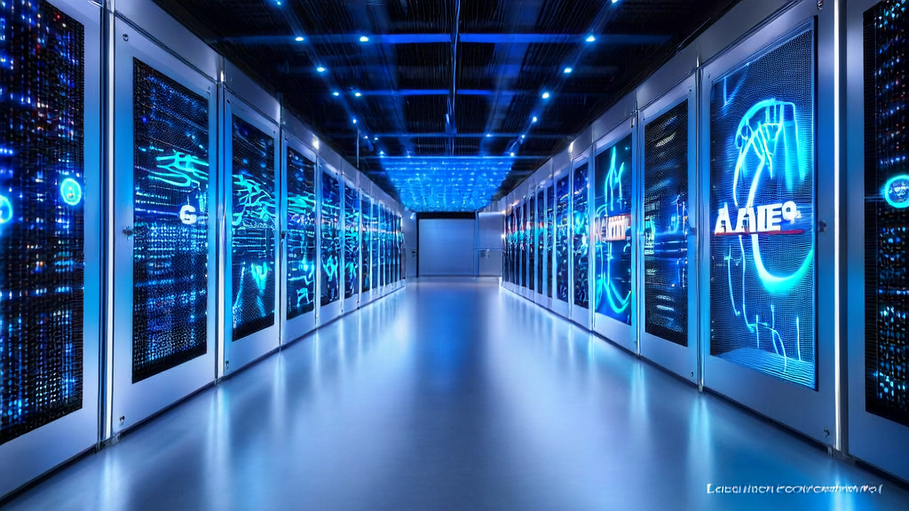 现代数据中心内的AI客户预测模型工作场景，展示了Nscale与微软的合作