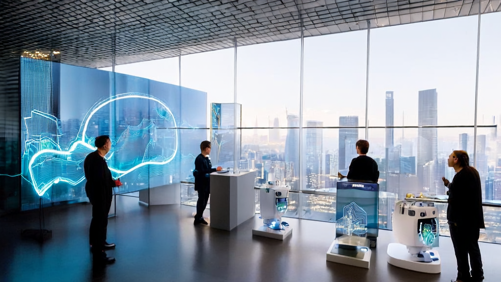 Data scientists discussing the application of AI customer prediction model and VibeVoice-Realtime real-time voice technology