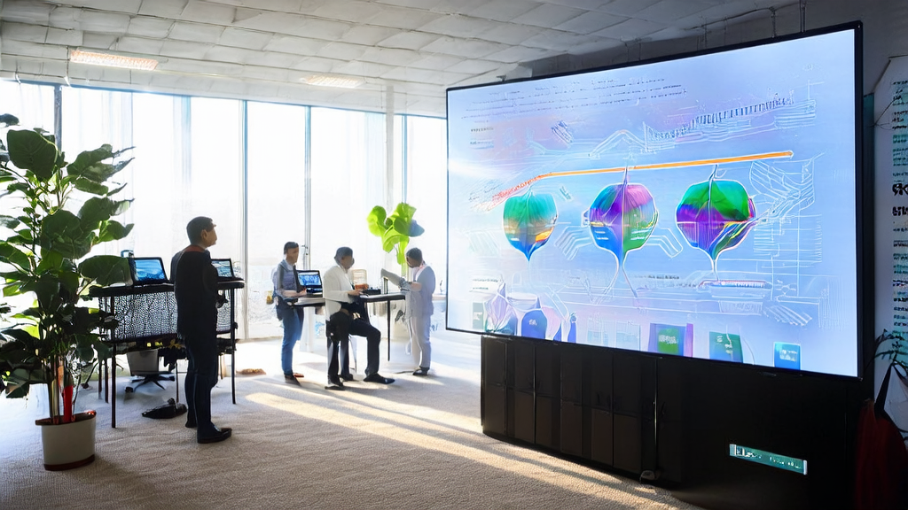 Data scientists in a modern office using AI customer prediction models and Meta's CoT-Verifier technology for precise customer acquisition and reducing waste