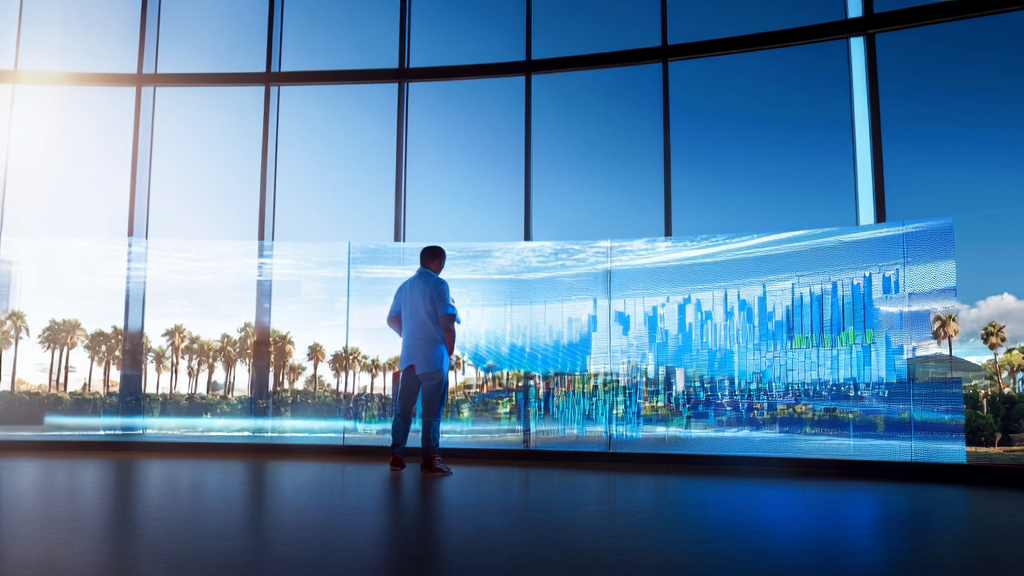 Data scientists in an advertising company office using AI customer prediction models to optimize ad delivery while considering California's legislation to protect minors