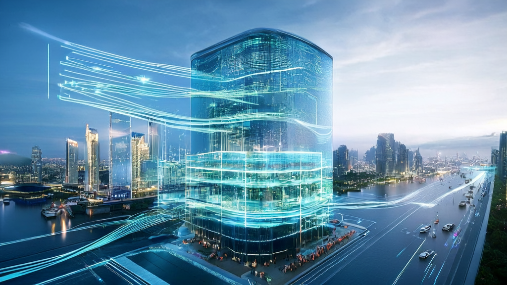 Data scientists in a modern office building use AI customer prediction models to analyze customer data, helping cross-border e-commerce businesses acquire customers more precisely and improve conversion rates.