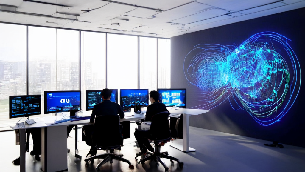 In a modern office bathed in sunlight, engineers are discussing how to optimize cross-border e-commerce marketing strategies using an AI customer prediction model.