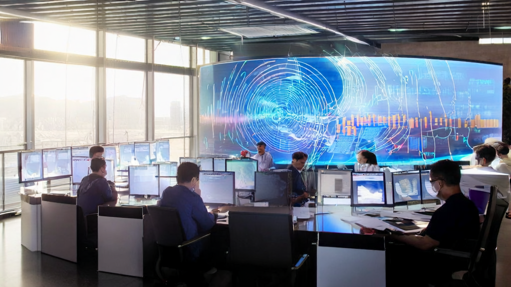 AI客户预测模型在跨境电商中的应用，展示团队通过复杂的数据分析实现精准营销