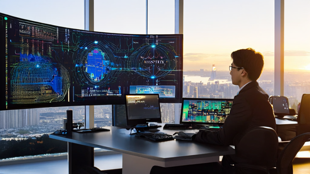 Modern office scene showcasing the use of AI customer prediction model and Gemini TTS 2.5 to enhance email marketing effectiveness