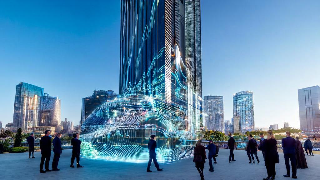 In a bright office, young entrepreneurs are discussing how to enhance their cross-border e-commerce platform using an AI customer prediction model, with an Amazon Kindle Translate device nearby.