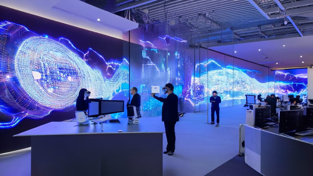 Scene of a cross-border e-commerce office using AI customer prediction model to accurately acquire high-quality customers