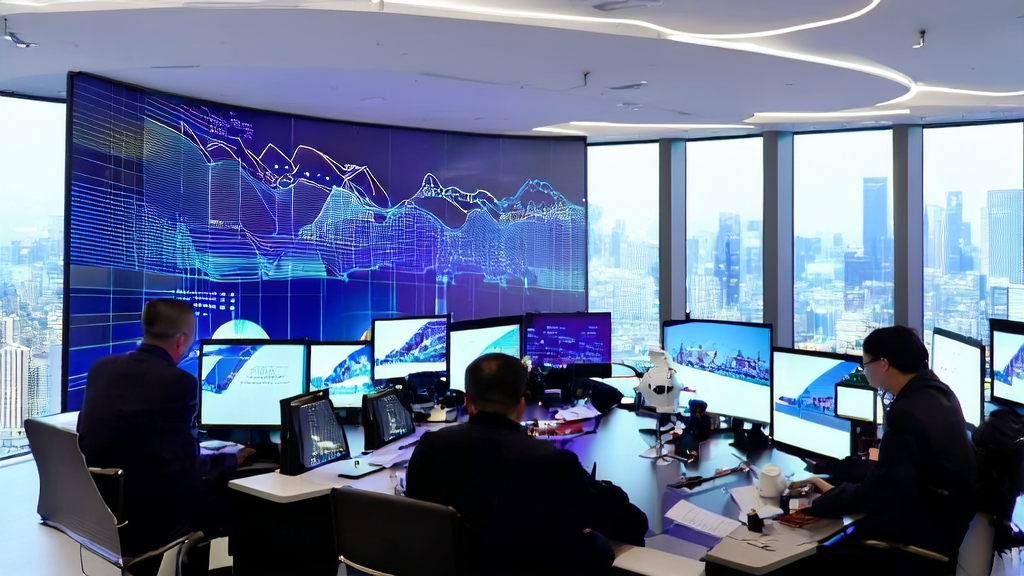 Showcases the process of using AI customer prediction models for efficient acquisition in a modern office environment