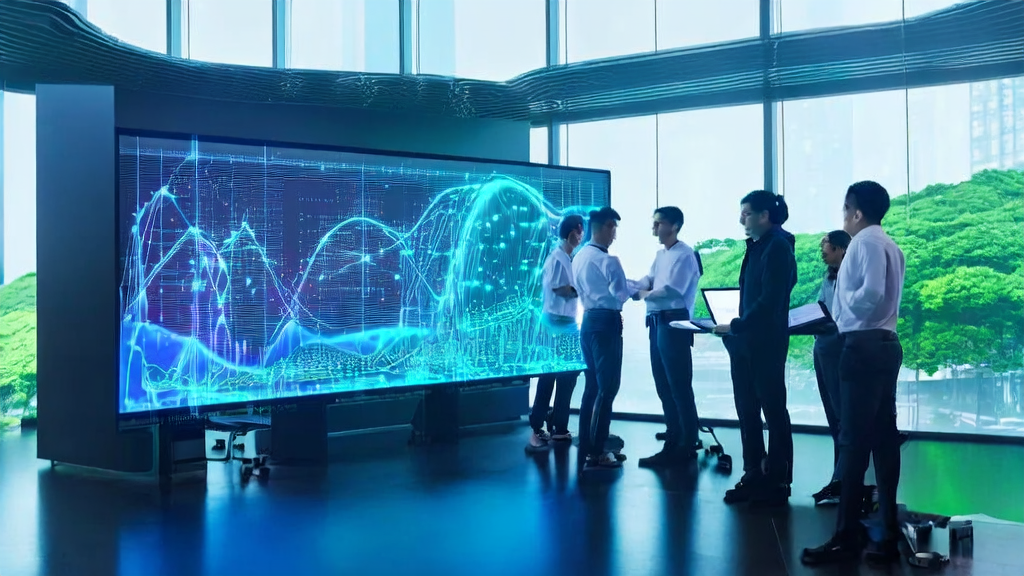 A team collaborating on hyper-personalized email marketing using an AI customer prediction model