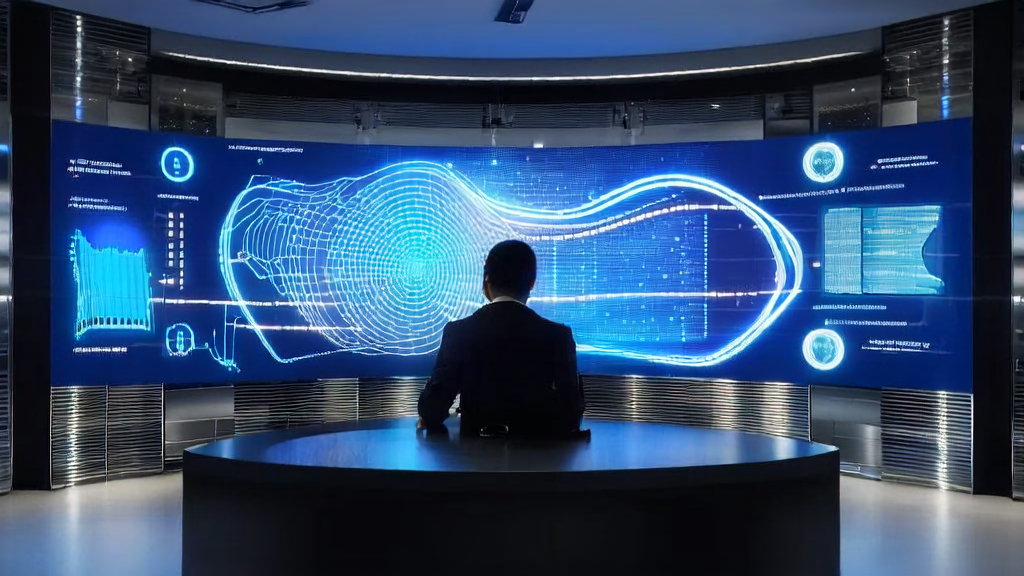 Modern office scene using AI customer prediction models for precise marketing