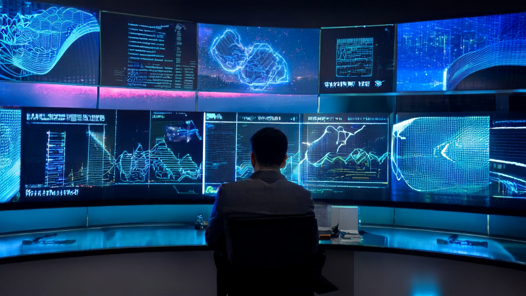 跨境电商办公室中的数据分析师使用AI客户预测模型进行数据分析